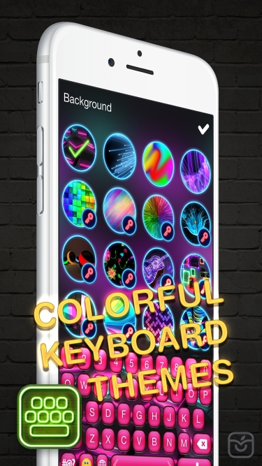 تصاویر Neon LED Keyboard – Glow Keyboards for iPhone with Colorful Themes and Fonts