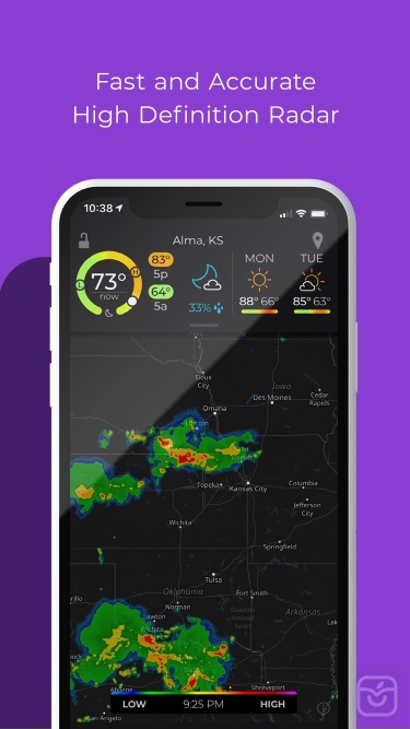 دانلود اپلیکیشن MyRadar Weather Radar برای آیفون | آی اپس - اپ استور ایرانی