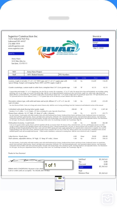 تصاویر HVAC Pro Invoices & Estimates