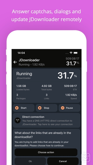 تصاویر MyJDownloader Remote ++