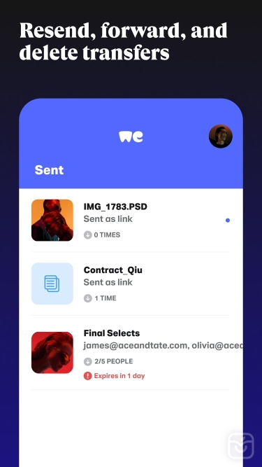 تصاویر WeTransfer