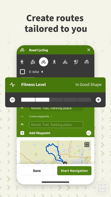 تصاویر komoot - hike, bike & run ++