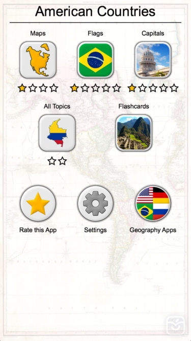 تصاویر American Countries and Caribbean: Flags, Maps Quiz