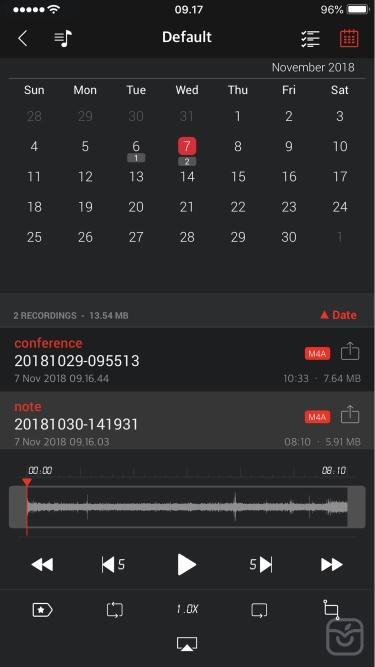 تصاویر AVR X PRO - Voice Recorder ++