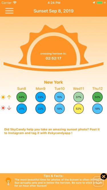 تصاویر SkyCandy - Sunset Forecast App