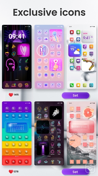 تصاویر Icon Changer - Color Themes ++