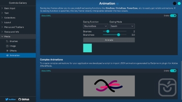 تصاویر NoesisGUI Controls Gallery