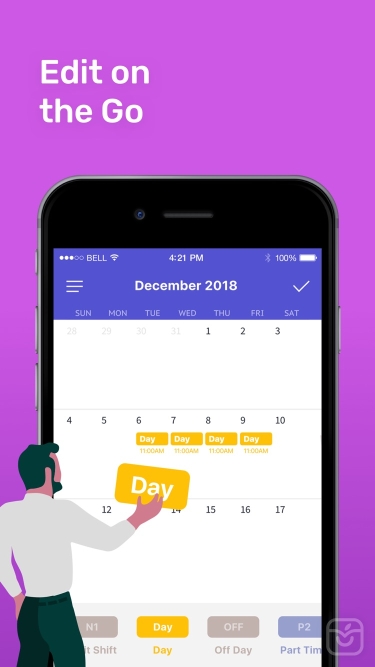 تصاویر Shift Days - Work Tracker ++