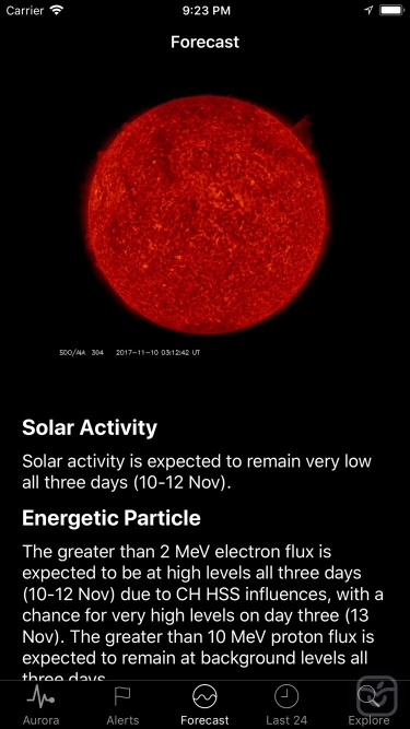 تصاویر Space Weather App