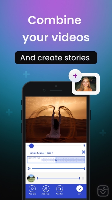 تصاویر Combine Videos: Clip Editor