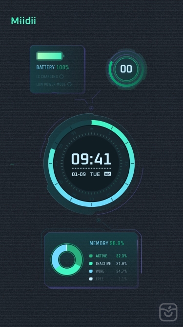 تصاویر MD Clock - Clock Widget