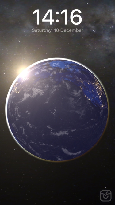 تصاویر 3D Earth & moon, sun and stars ++