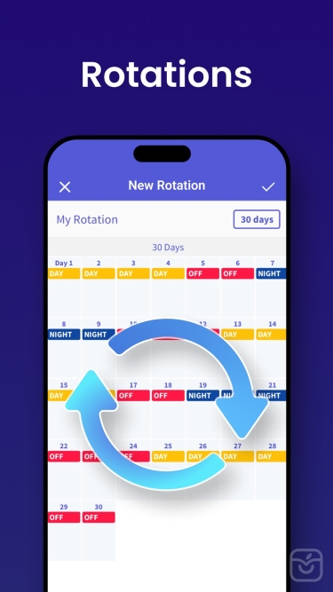 تصاویر Shift Days: Work Hour Calendar
