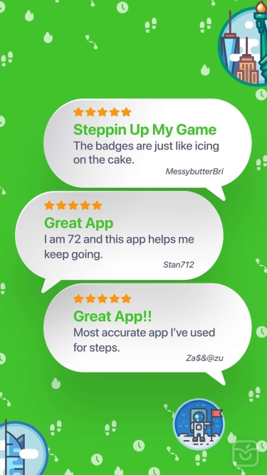 تصاویر Stepz - Step Counter & Tracker