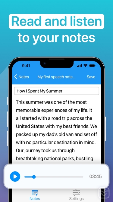 تصاویر Speech to Text: Voice memos ++