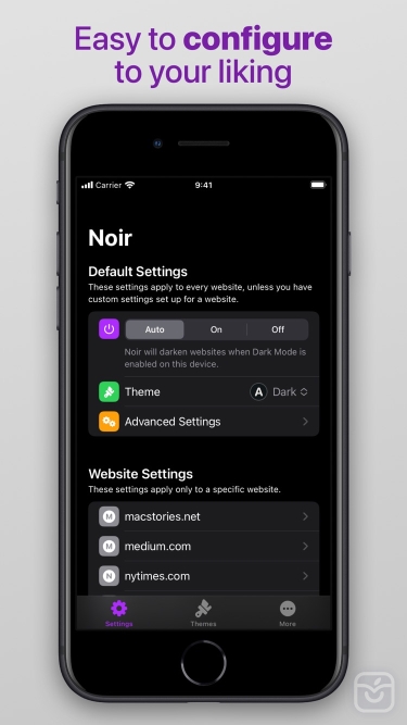 تصاویر Noir - Dark Mode for Safari