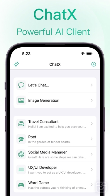 تصاویر ChatX - AI Chat Client Top ++