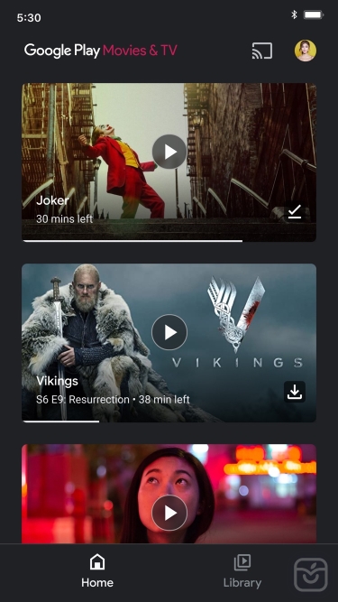 تصاویر Google Play Movies & TV