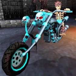 لوگو Death Bike Racing 3D. Ghost Rider Motorcycle Race in Skull Hell