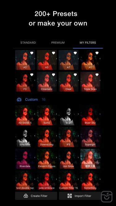 تصاویر Polarr Pro Photo Editor ++
