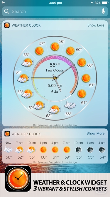 تصاویر Weather Clock Widget