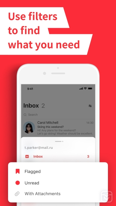 تصاویر myMail: e-mail client box app