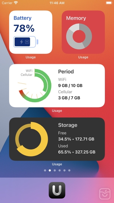تصاویر Usage Widgets ++