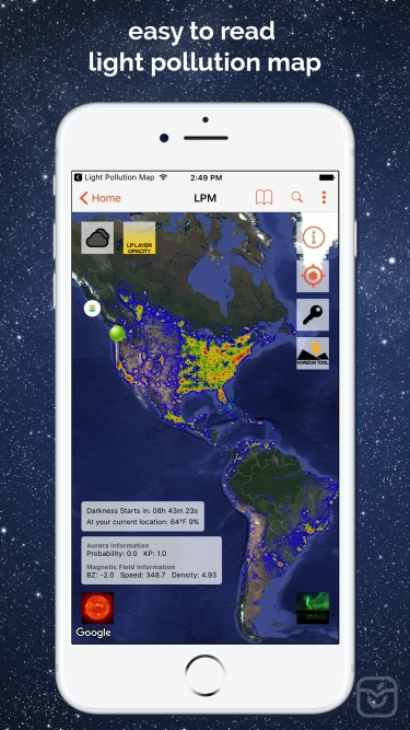 تصاویر Light Pollution Map - Dark Sky