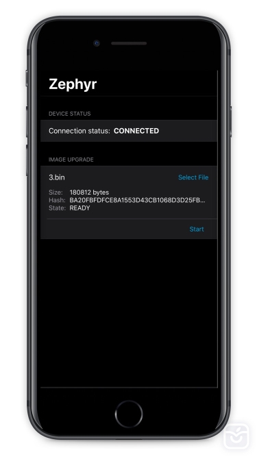 تصاویر nRF Connect Device Manager