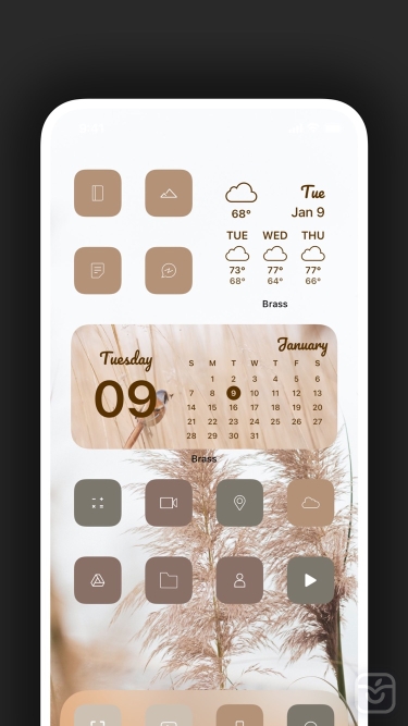 تصاویر Brass - Icon Themes & Widgets++| آنلاک شده