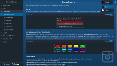 تصاویر NoesisGUI Controls Gallery