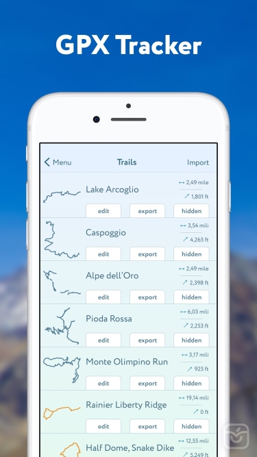 تصاویر Hiking Maps - PeakVisor ++