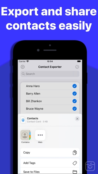 تصاویر Contact Exporter: Backup Share ++