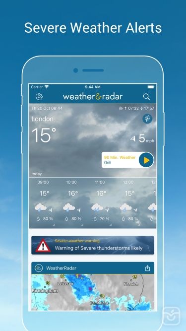 تصاویر Weather & Radar - Storm alerts ++