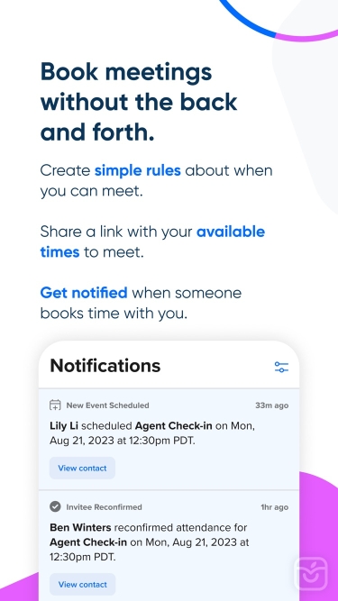 تصاویر Calendly Mobile