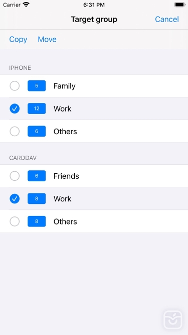 تصاویر iContacts+: Group Contacts