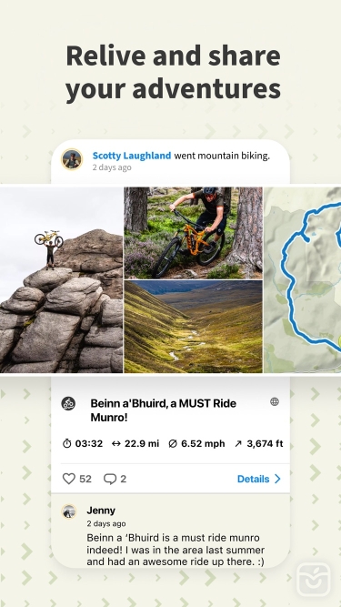 تصاویر komoot - hike, bike & run ++