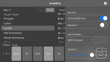 تصاویر ScaleBud - AUv3 MIDI Keyboard
