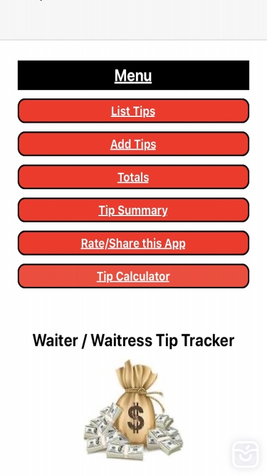 تصاویر Waiter's Tip Tracker
