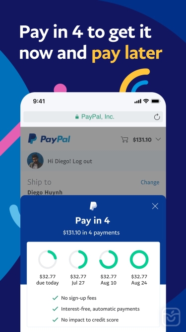 تصاویر PayPal - Send, Shop, Manage