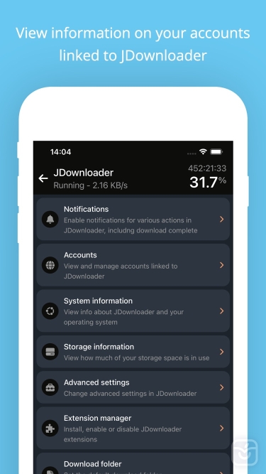تصاویر MyJDownloader Remote ++