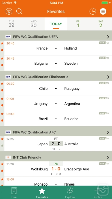 تصاویر  ++Futbol24 soccer livescore app