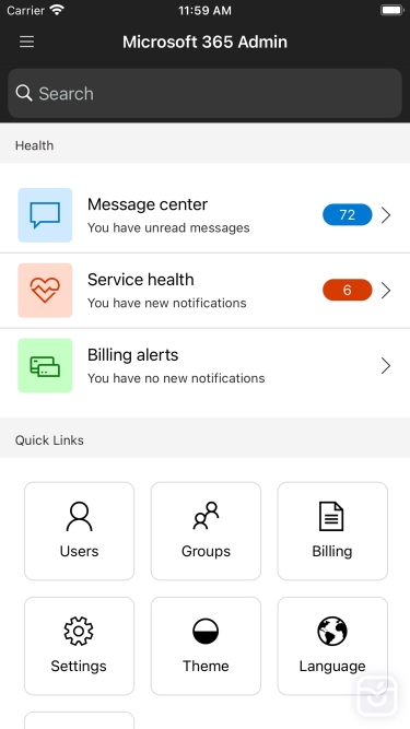 تصاویر Microsoft 365 Admin