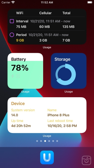 تصاویر Usage Widgets ++