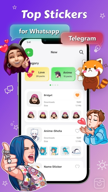 تصاویر Top Stickers - Emoji & Memes ++