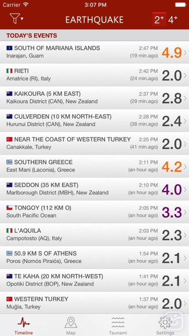 تصاویر Earthquake - alerts and map ++