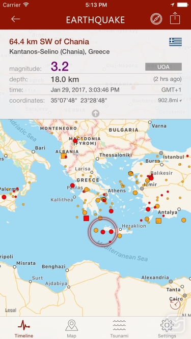 تصاویر Earthquake - alerts and map ++