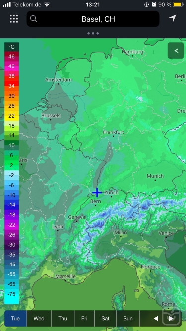 تصاویر meteoblue weather & maps