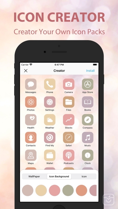 تصاویر App Icons & Widget - Theme Kit