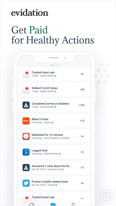 تصاویر Evidation - Reward Health
